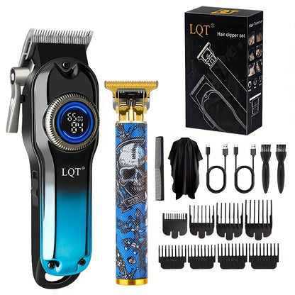 LQT 1pc/2pcs/3Ppcs Electric Hair Clipper Set/Designed for Men/Unique Graffiti Style/Men'S Grooming Kit/Beard Trimmer And Razor/Portable Home Hairdressing Tool/Men'S Gift/Father'S Day/Birthday Gift/Christmas Gift - ayq