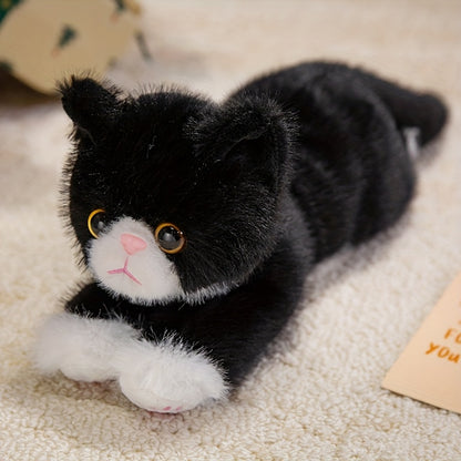 Premium Stuffed Animal Plush Toy Realistic Cat Plush Animals Cute Kitten Plushies Toy Gifts for Boys and Girls