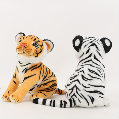 23Cm/9.05In Plush Toy of a Simulation Tiger, Made from Polyester Fiber, Themed Around Anime, Perfect for Teenagers, Suitable for Living Room Decoration, And Ideal for Gifts on Birthdays, Christmas, Valentine'S Day, And Other