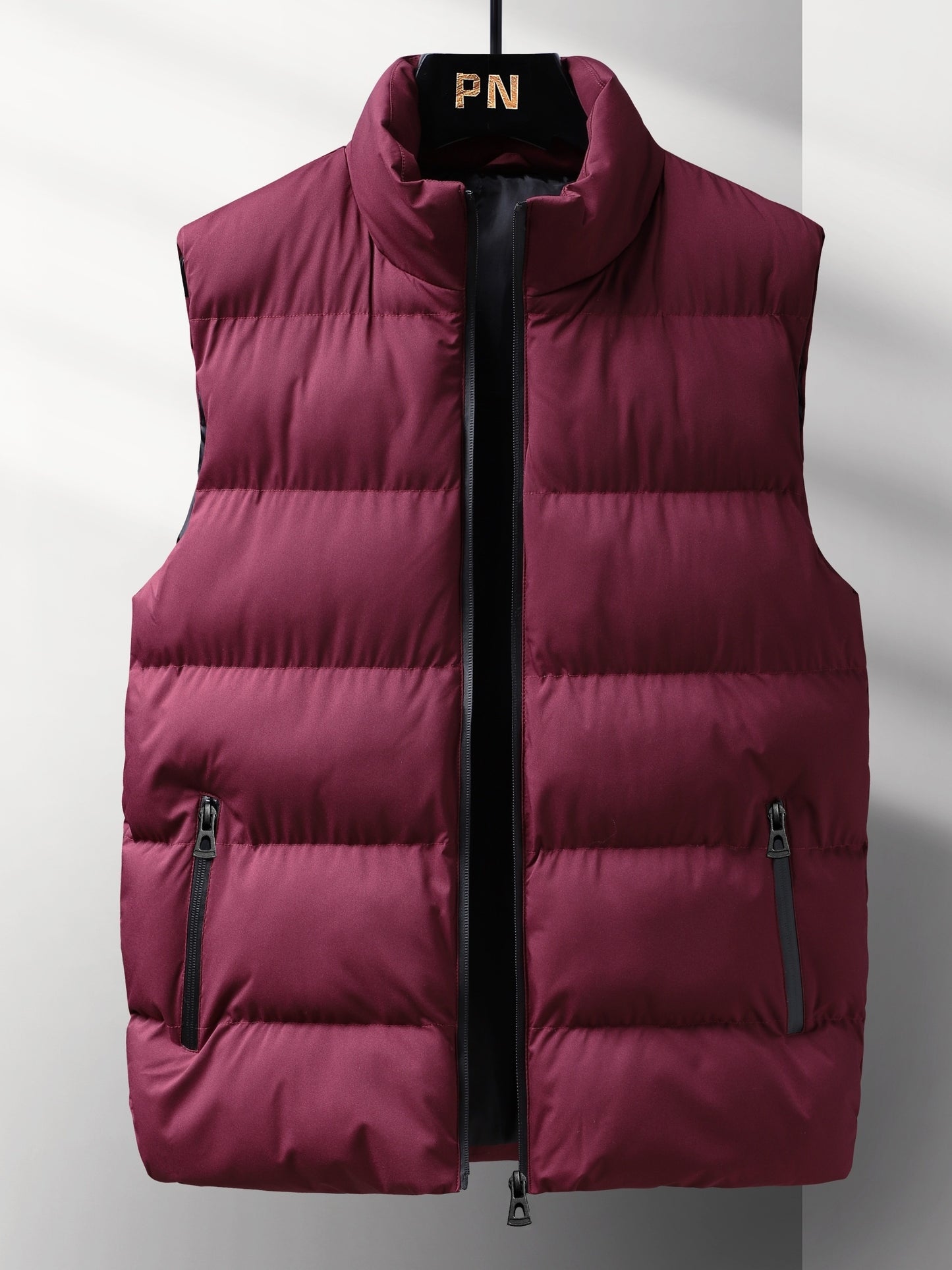 Men's Solid Color Stand Collar Jacket, Thin Lightweight Stylish Long Sleeve Coat Winter And Autumn Outdoor Clothes