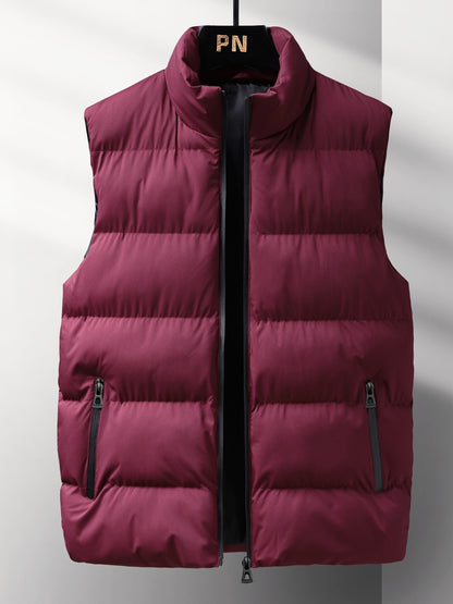 Men's Solid Color Stand Collar Jacket, Thin Lightweight Stylish Long Sleeve Coat Winter And Autumn Outdoor Clothes