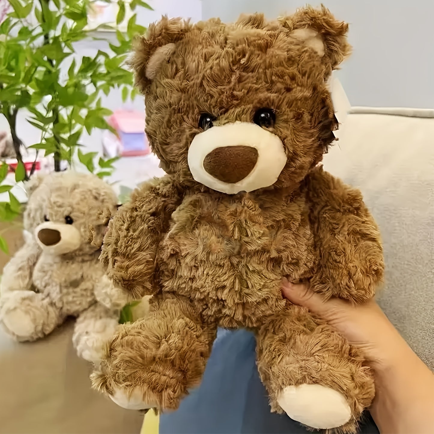 Cute Teddy Bear Plush Toy Deep Brown/Ivory Perfect Valentine's Day or Birthday Gift for Boys and Girls Memorable Keepsake for Car Decor & Gifts