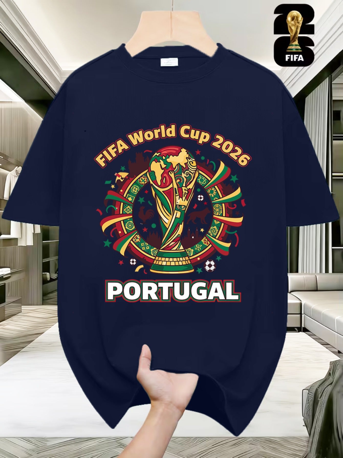 Men's 2026 FIFA World Cup USA-Canada-Mexico T-Shirt, Casual Fit
