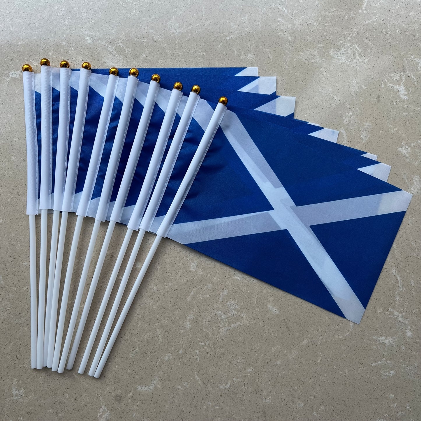 Scotland Mini Handheld Flags - Polyester Fabric with Plastic Rods
