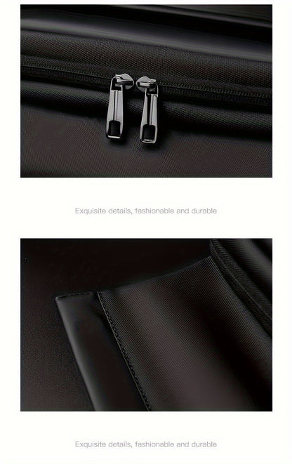 Men'S Sleek Black Crossbody Bag - Durable Oxford Material, Zippered Chest Bag with Adjustable Strap, Ideal for Commuting  Cycling, Trendy Shoulder Bag for Men, Cycling Bag Trendy Shoulder Bag Functional Design, Small Crossbo