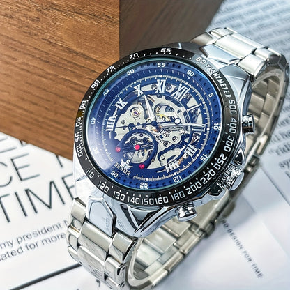 Augulas's New Large Dial, Fully Automatic Mechanical Watch, Men's Luminous Official Genuine Mechanical Face Hollow, High-end Handsome Tide