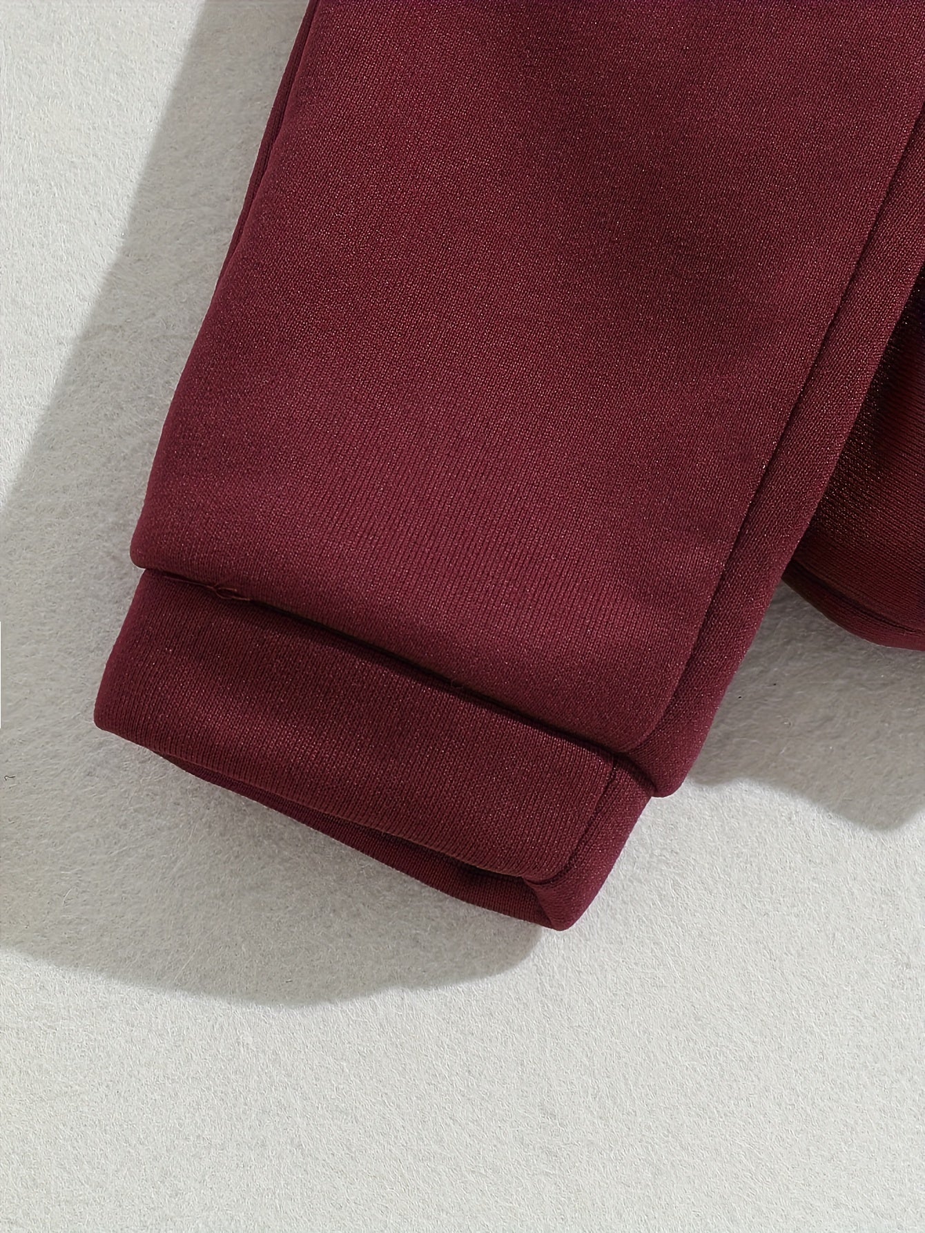 Tween Girls' Autumn/Winter Letter Embossed Warm Lined Sweatshirt and Joggers, Perfect for Outdoor