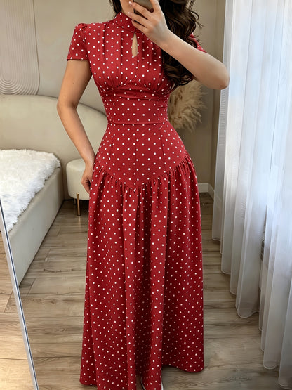 Women's Summer Floral Mandarin Collar A-Line Dress