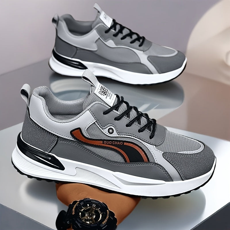Men's Sneakers Running Shoes, Sporty Trendy Skate Shoes, Versatile Casual Loafers, Sailing Shoes, Flat Sole Skate Shoes, Green and Blue, for Spring, Autumn, Summer, All Seasons, Streetwear, Outdoor, Daily Wear, Hiking, Color- - ayq