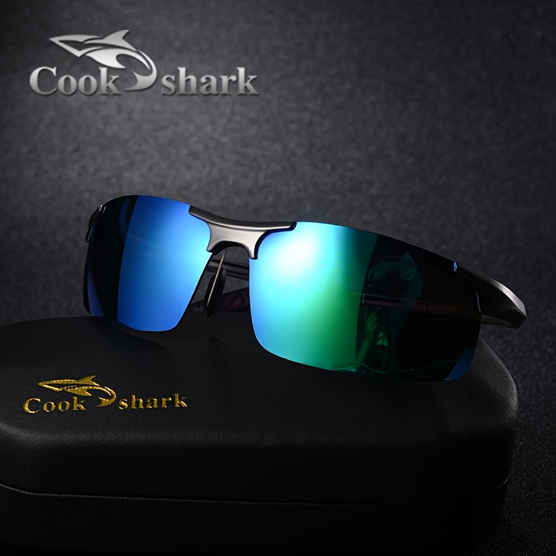 CookShark Polarized Men's Sunglasses Rimless Magnesium Alloy Frame