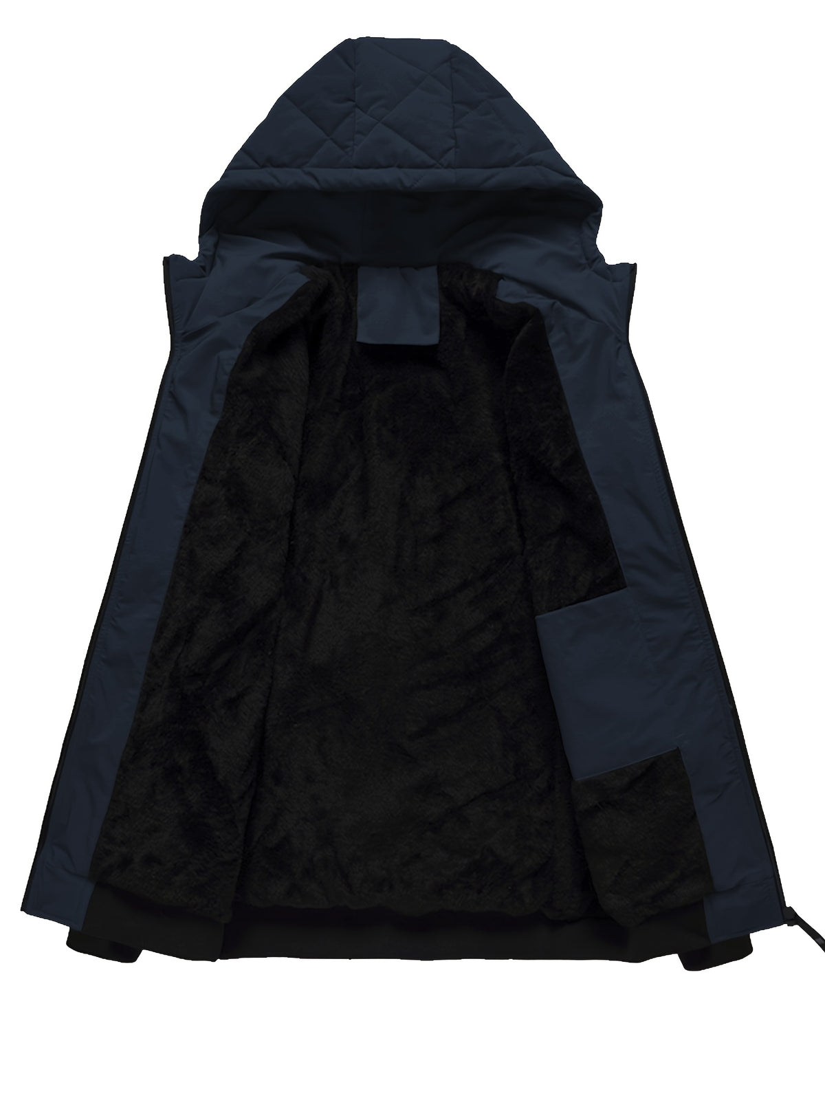 Men's Hooded Fleece-Lined Winter Jacket Casual Coat