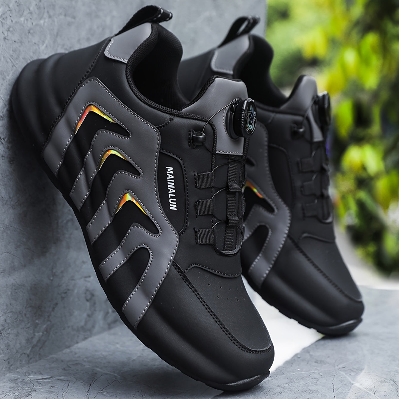 Men's Casual Lightweight Athletic Shoes with Rotary Design - ayq