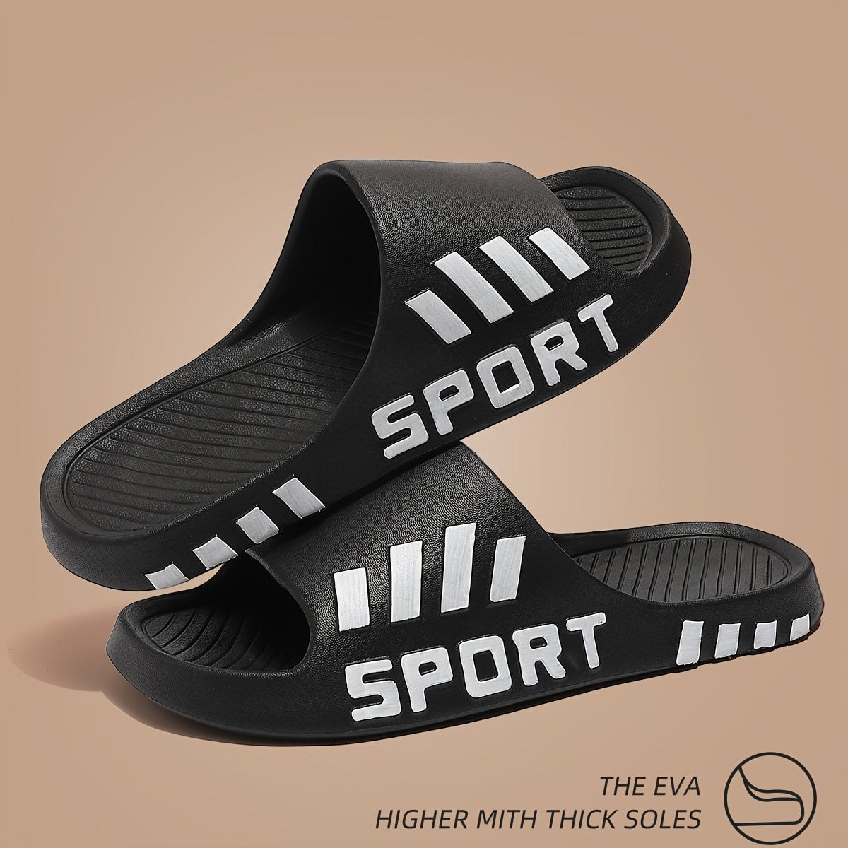 Men'S Stylish Slippers - Non-Slip, Odor-Resistant Summer Beach Sandals | Comfortable EVA Open-Toe Slides, Suitable for Indoor And Outdoor Wear, Summer Sandals - ayq