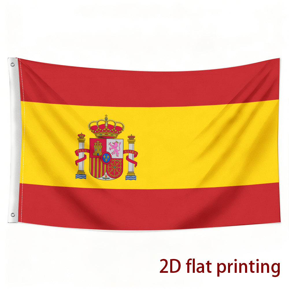 Spanish Flag Polyester Decorative Hanging Flag for Sports & Events