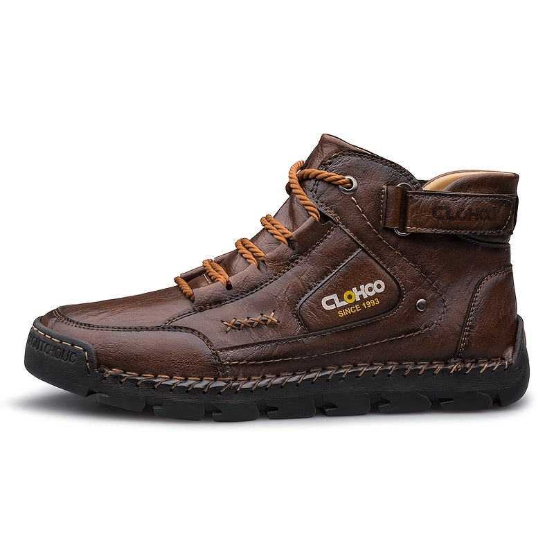 Men's Casual Lace-Up Chukka Boots with Rubber Sole