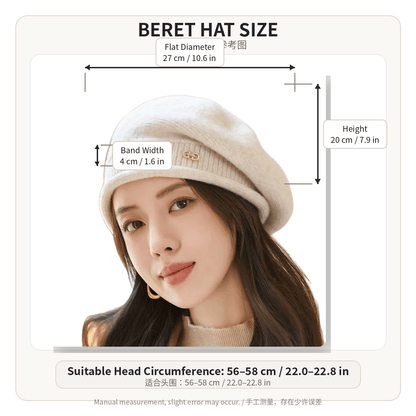 Women's Lightweight Korean Style Beret Hat - Warm & Stylish