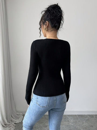 Women'S Elegant Color Block Long Sleeve T-Shirt - V-Neck, Slim Fit, & Pink, Comfortable & Stylish for Spring/Fall, Versatile Casual or Dressy Outfits, Versatile Fashion | Vneck Top | Construction, Ladies T Shirts