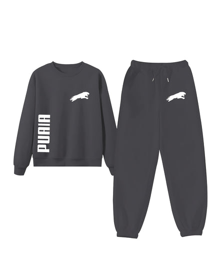 Women’s Casual Fall/Winter 2-Piece Long Sleeve Sweatsuit Set