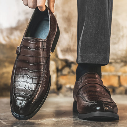 Men's Casual Business Lace-Up Shoes All-Season PU Leather