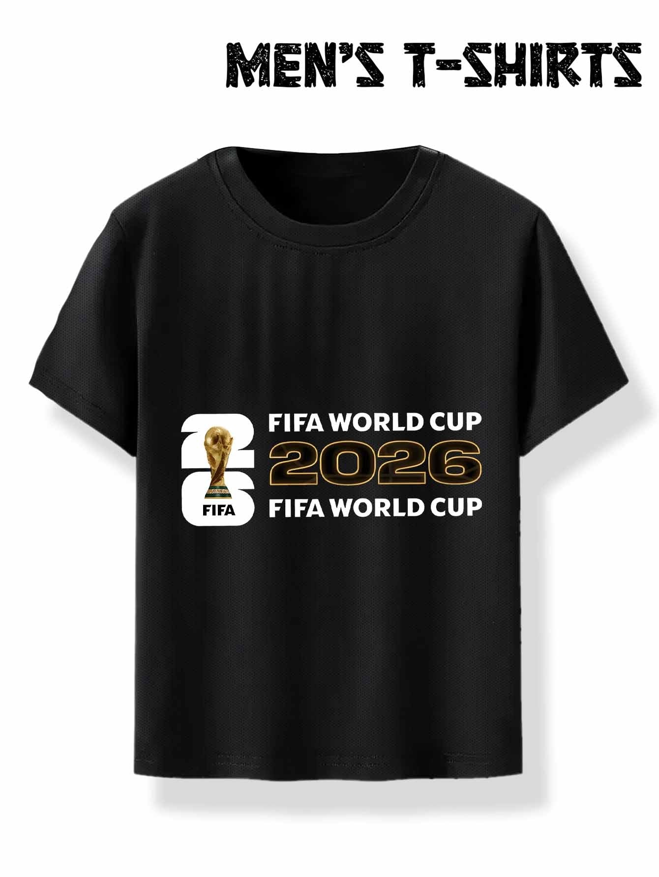 Men's FIFA World Cup 2026 Mesh T-Shirt, Casual Sporty Style