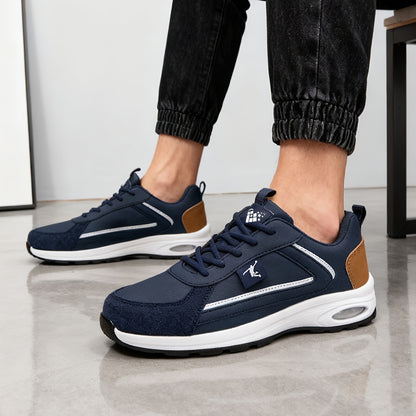 ZERJER Men'S Casual Sports Shoes | Comfortable Low-Top Lace-up Sneakers with Thick Rubber Sole, Faux & Fabric Upper, Breathable for Daily & Casual Wear, Suitable for Hiking & Outdoor Activities, Sizes 39-48