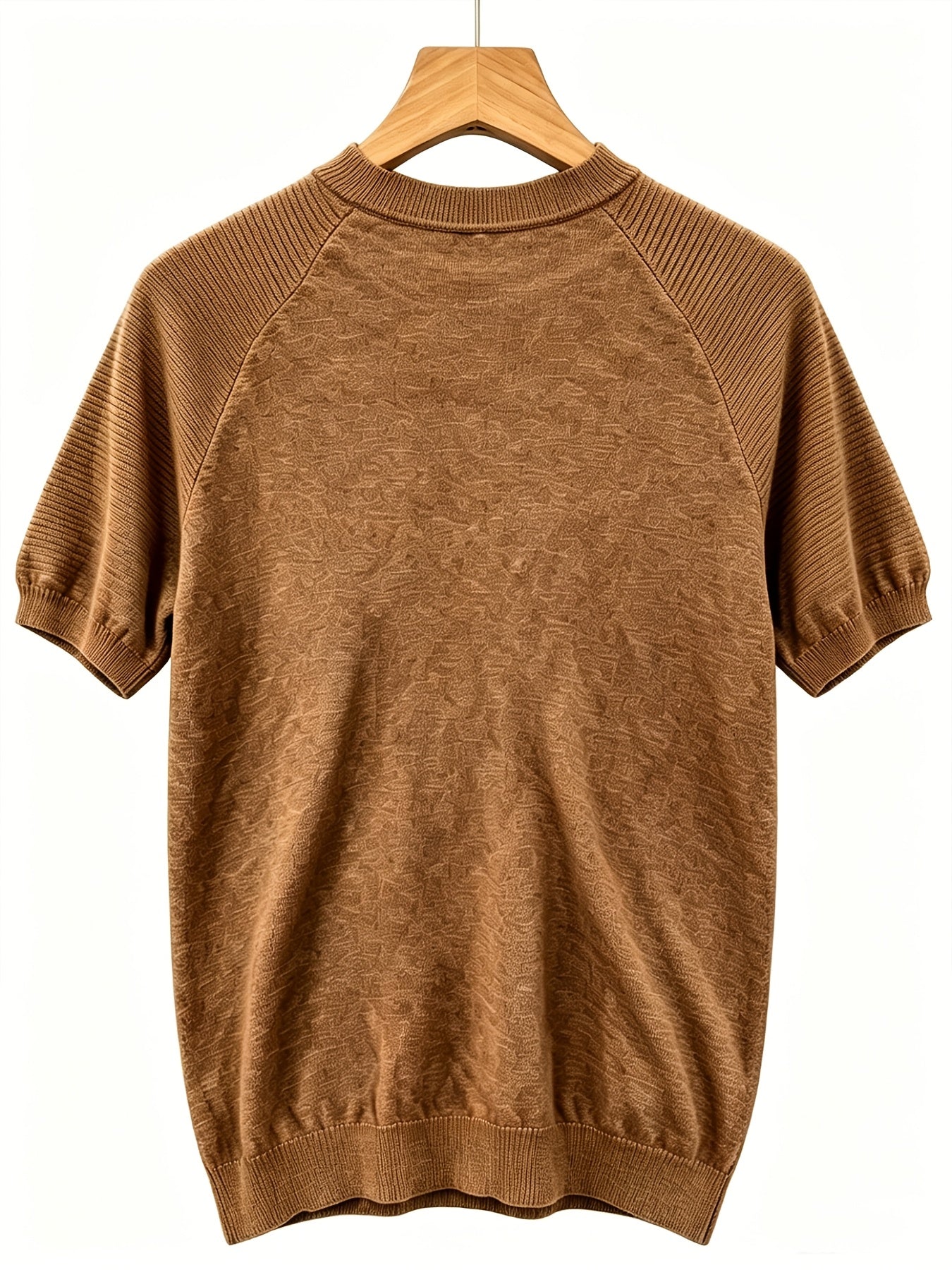 Men's Casual Lightweight Knit Short Sleeve Crew Neck Sweater