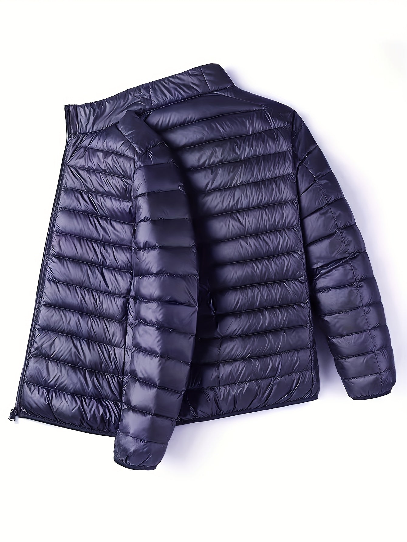 Spring, Autumn, And Winter Styles with a Stand Collar And Zipper Closure, Versatile Casual Lightweight Jacket for Men