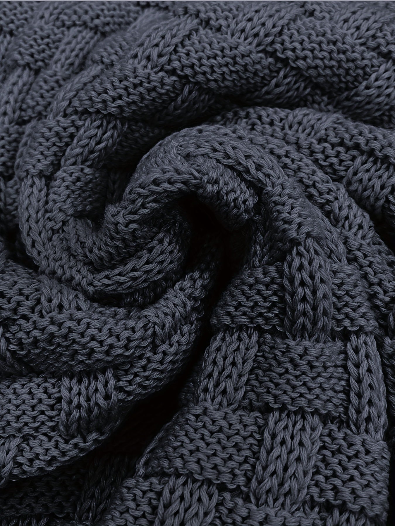 Men's Casual Waffle Pattern High Stretch Sweater, Chic Mature Pullover Sweater For Fall Winter