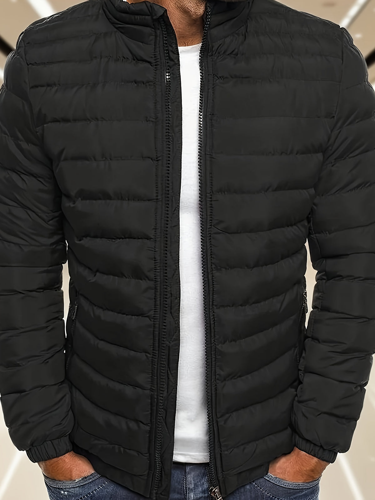 Men's Casual Zipper Hoodie Jacket with Detachable Hood