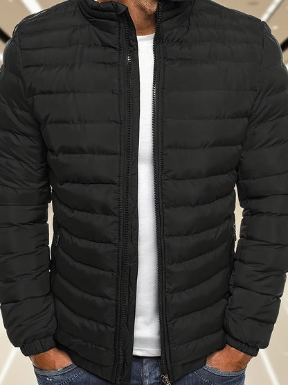 Men's Casual Zipper Hoodie Jacket with Detachable Hood