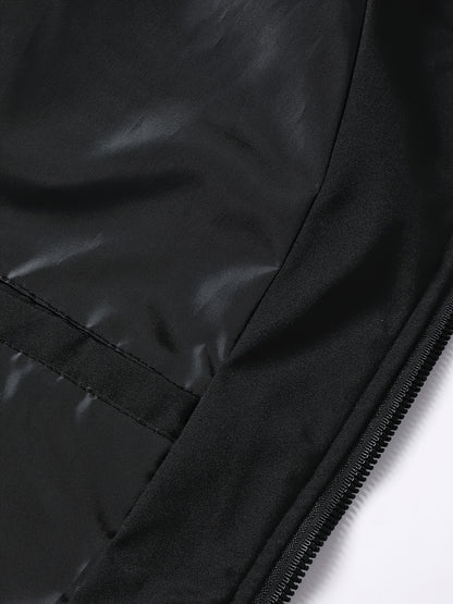Men's Stylish Windproof Jacket - Solid Color, Stand Collar, Zip-Up with Pockets, Lightweight Polyester for All Seasons, Casual & Outdoor Wear, Allseason Jacket | Zipup Jacket | Polyester Jacket, Windbreaker Jacket