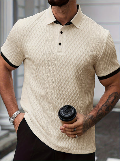 Men'S New Color-Blocked Polo Shirt | Argyle Pattern, Soft Fabric, Casual & Business Versatility, Ideal for Golf And Daily Wear