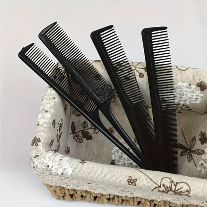 6-Piece Black Hair Styling Tool Set with Ergonomic Handles