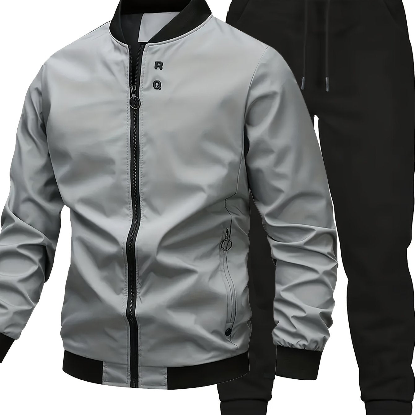 Sports Suit Men'S Spring and Autumn Casual Jacket Set with Matching Men'S Wear - ayq