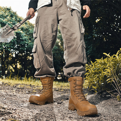 Men's All-Season Hiking Boots with Anti-Slip Rubber Soles