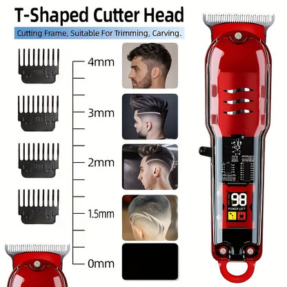 FEIYBA Professional Hair Clipper for Men and Women | Rechargeable Barber Grade Trimmer with Multiple Limit Combs, Ideal for Salon, Travel, Shaving, Haircutting, Trimming Body Hair, Oil Head Electric Thruster, Digital Display, - ayq