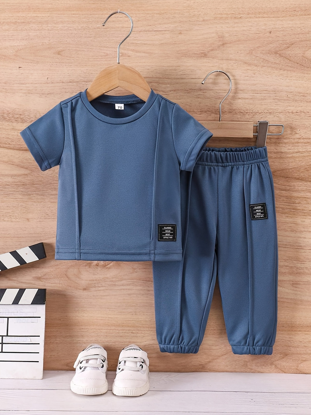 Summer Boys' Casual T-Shirt & Pants Set 0-3 Years Polyester - ayq