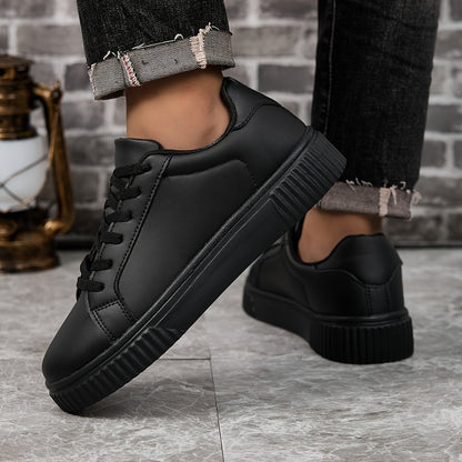 Men's Classic Casual Lace-Up Sneakers with Lightweight EVA Sole