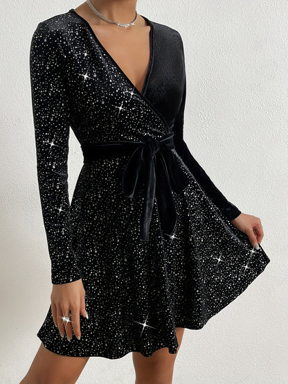 Women's Green Mermaid Dress with & Waist Tie Belt - Sparkling A-Line -Length Formal Party Wedding Gown, Fitted Silhouette, Machine Washable Elegant Evening Dress