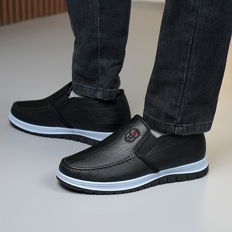 Men’s Winter Casual Slip-On Shoes with Warm Fleece Lining