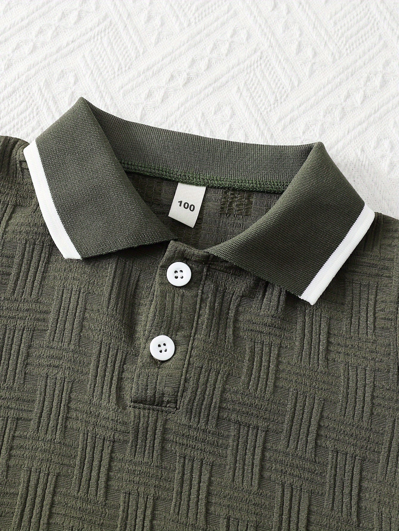 Boys' Summer Casual Half-Button T-Shirt and Shorts Set