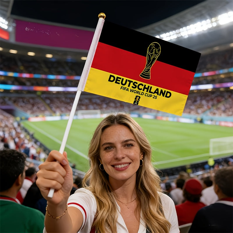 2026 World Cup Fan Banner with German Flag and Trophy Design