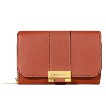 Women's Vintage PU Wallet - Long Wallet with Snap Closure & Zipper Coin Pocket, Credit Card Holder & Coin Purse, Nylon & Oil-Tanned for Everyday Use, Travel, - Women's Money Holder