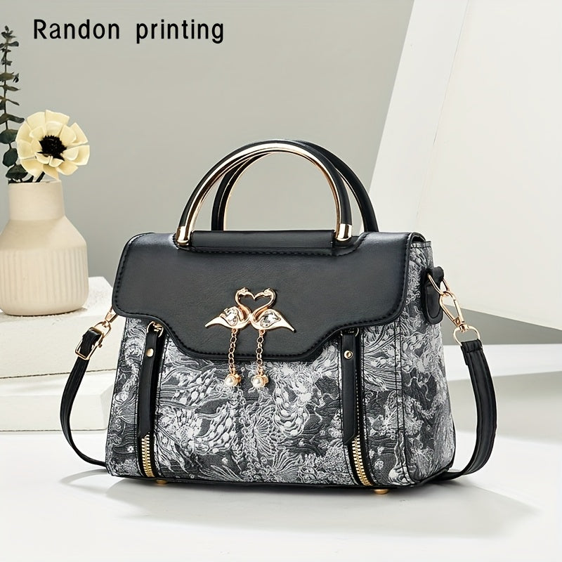 New Stylish Women'S Handbag, Fashionable Tote, Shoulder And Crossbody Bag, Fresh Design for Ladies