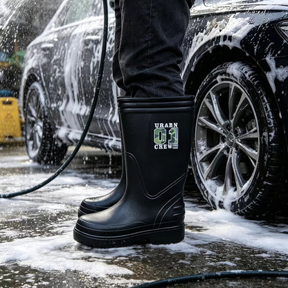 Unisex EVA High-Calf Waterproof Rain Boots Lightweight All-Season
