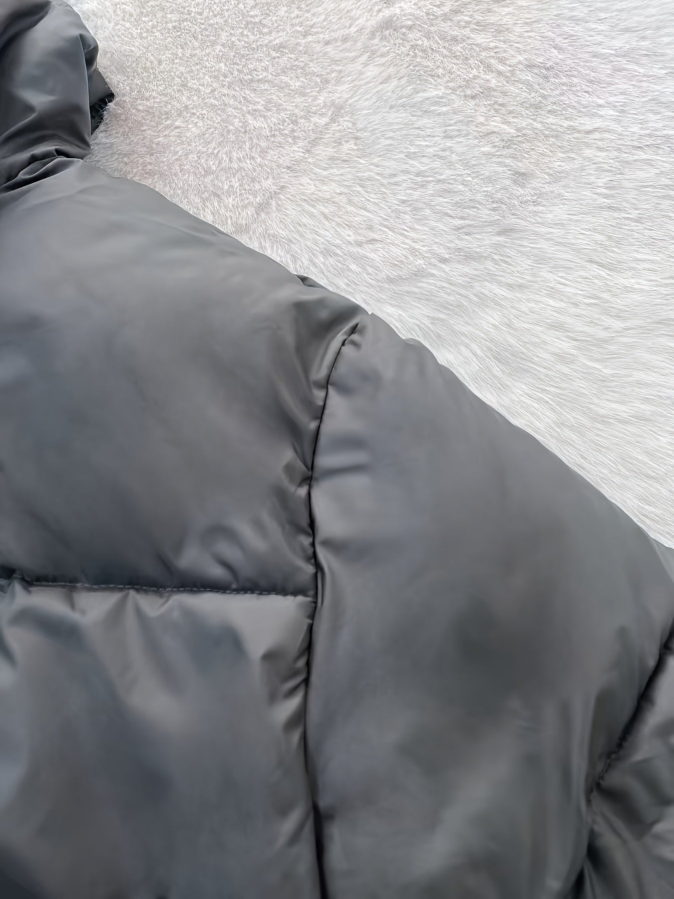 Women'S Stylish Winter Zip-Up Hooded Jacket - Casual Thickened Outerwear with Pockets, Long Sleeve, Non-Stretch Fabric, Solid Color, 100g/m², Perfect for Cold Weather, Winter Clothes