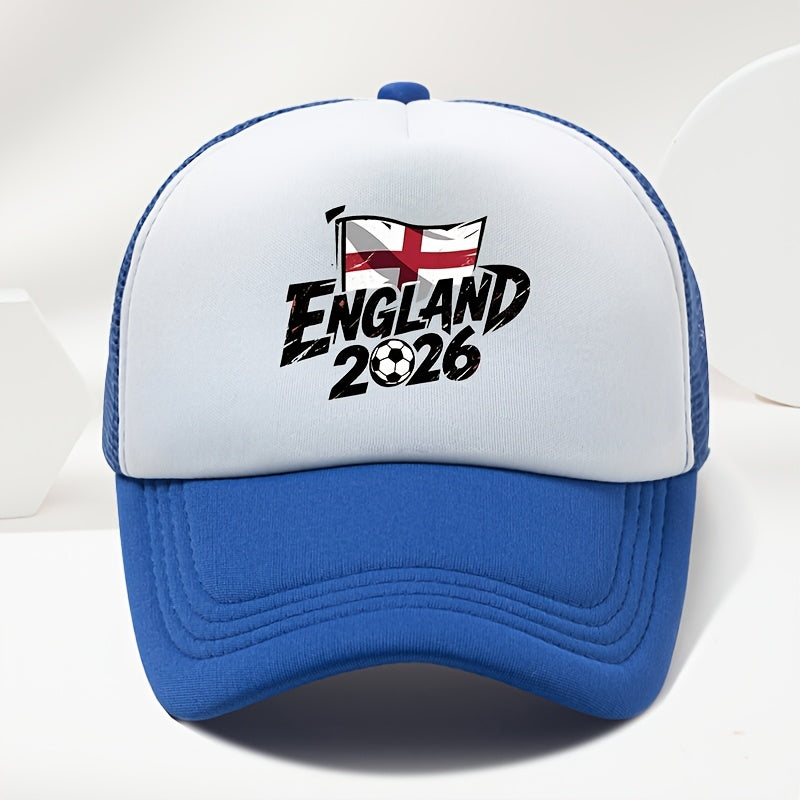 Unisex England 2026 Print Baseball Cap Duckbill Hat for Spring Summer