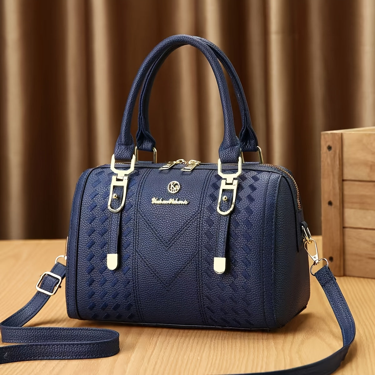Elegant Faux Leather Tote Bag for Women with Large Capacity