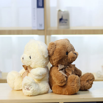 FLUFIHOOD Kawaii Huggable Bear Plush - Realistic Soft Stuffed Animal with & Teddy Bear, Cuddly Gift for &, Bedside Decor for Christmas, Birthday, for Home - & Plushies