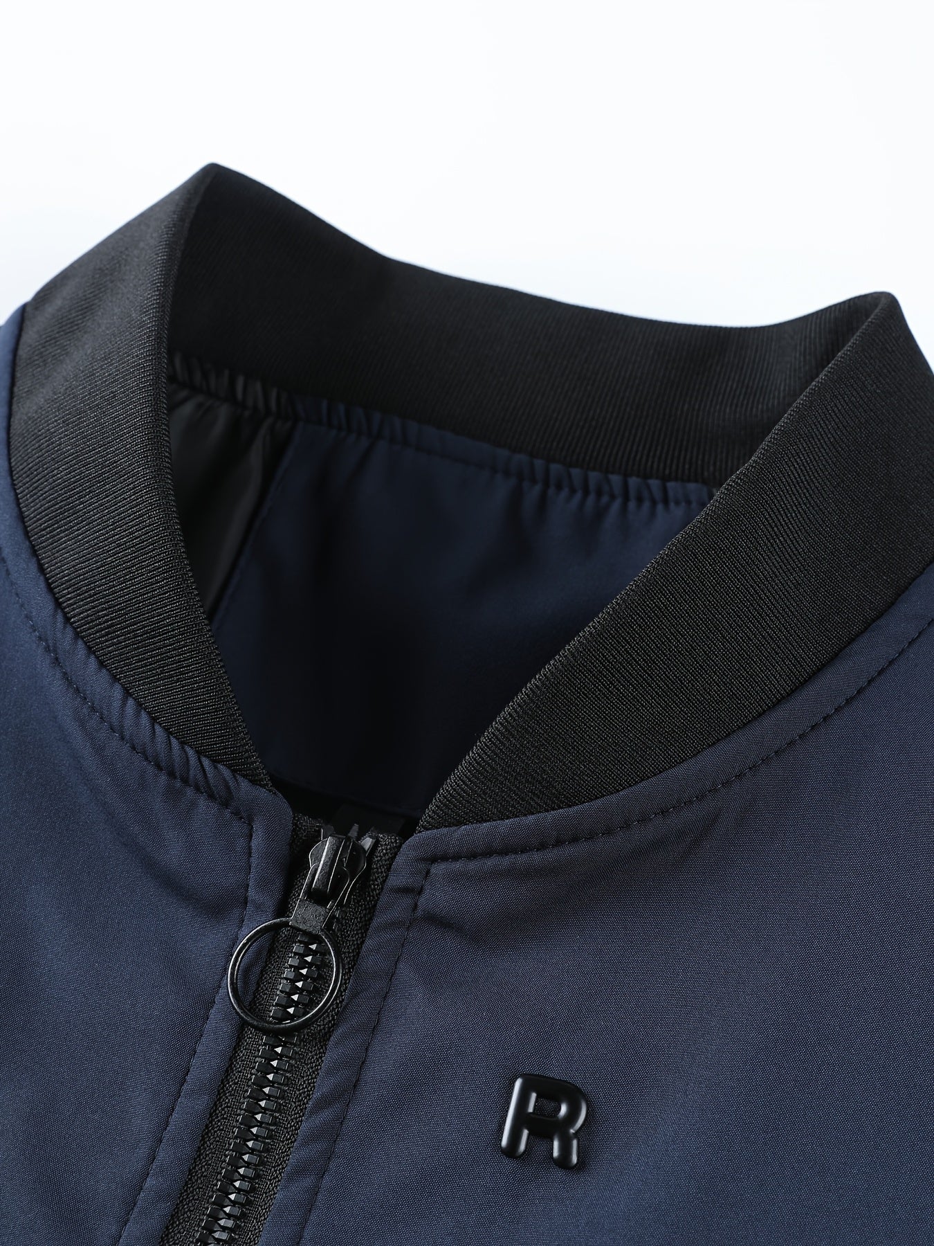 Men's Casual Baseball Jacket Solid Color Sports Zipper Coat